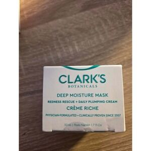 Clarks Botanicals Deep Moisture Mask Redness Rescue Daily Plumping Cream 1.7 Oz
